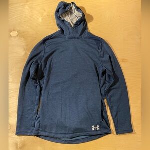 Under Armour Navy Blue Pullover Hoodie Medium (QD)